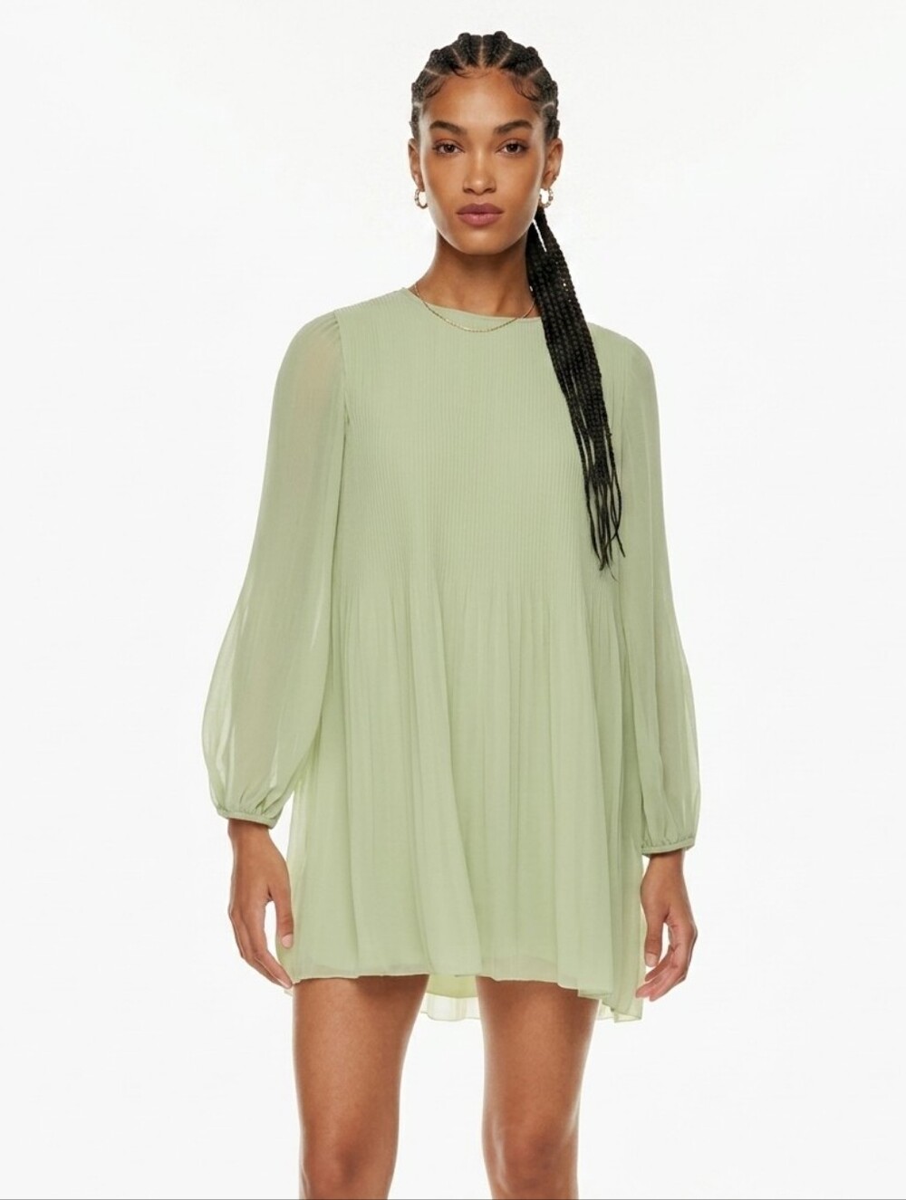 ARITZIA WILFRED "Daydreamer" Rainwash Green Chiffon Dress | M